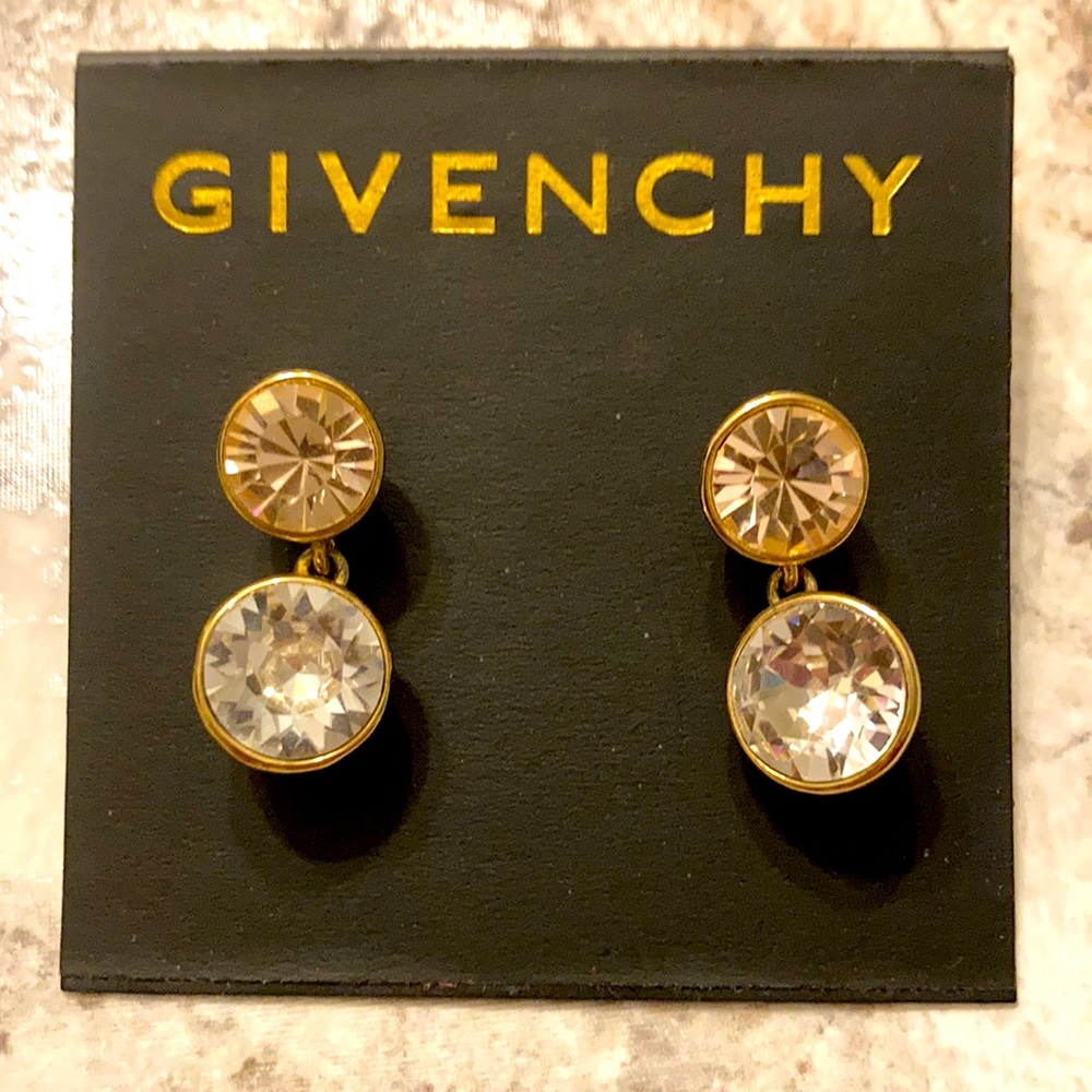 Givenchy two tone double hanging stud earrings- brand new never worn